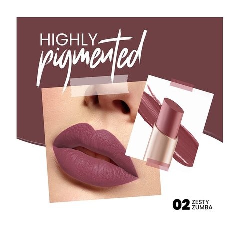 MARS Cosmetics Creamy Matte Lipstick (02-Zesty Zumba)